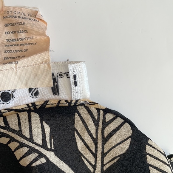 Vintage Josie by Natori Set Slip & Wrap Robe Night Dress Leaf Vine print size S - Picture 5 of 11